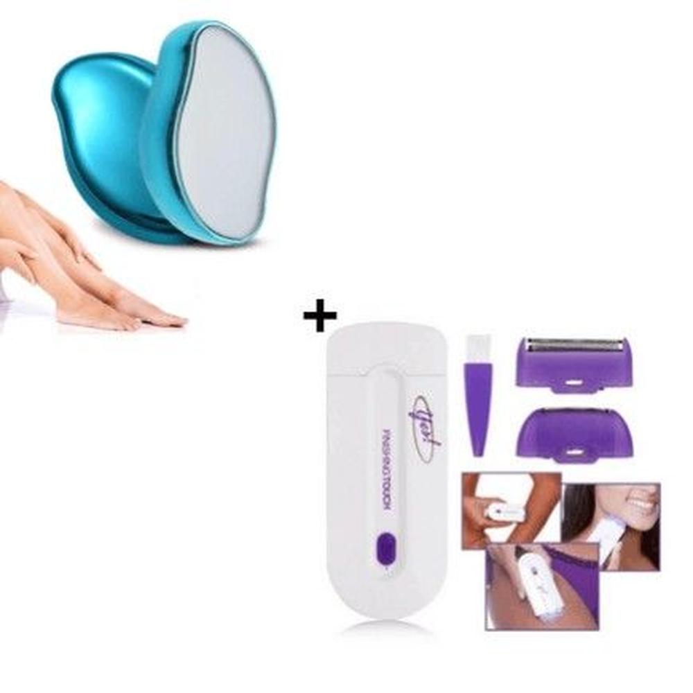 Combo Depiladora de Cristal + Depilador Removedor de Vello Yes