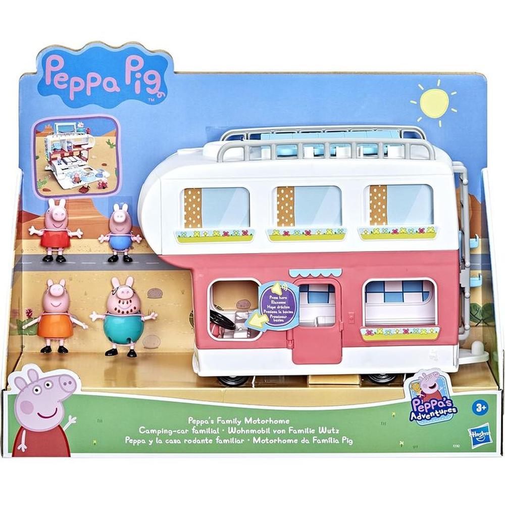 Peppa Pig Camper Caravana Convertible 4 Figuras Música
