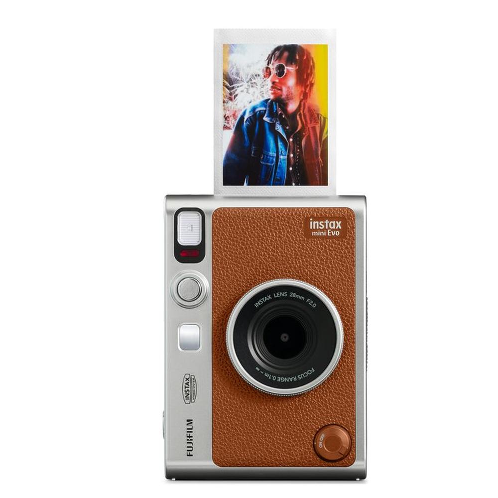 Camara Instax FUJIFILM mini EVO Hybrid Brown