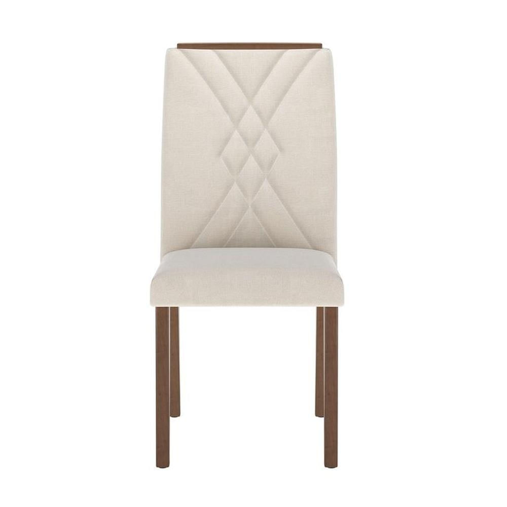 PACK 2 SILLAS DE COMEDOR PATAS MADERA MADERA MEGAN LINO BEIGE