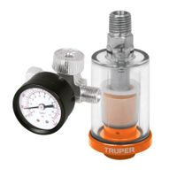 Regulador de Aire con Manómetro Filtro Separador de Agua y Aceite Truper 19027-19239