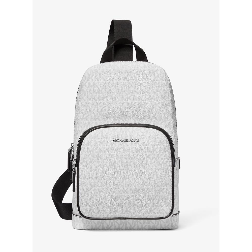 Michael Kors Mochila bandolera con logotipo de Cooper | Bright Wht
