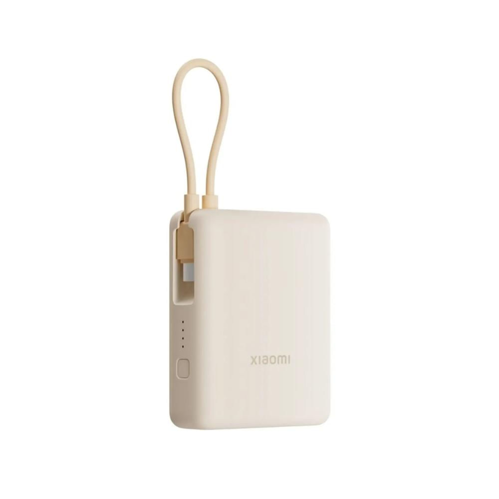 Power Bank Xiaomi 33w Crema 10000mah Carga Rápida Cable Integrado