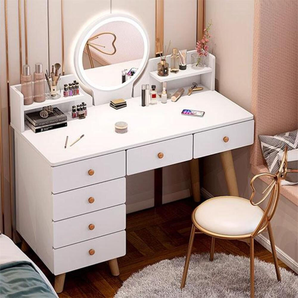 Tocador Vintage Raffa 6 Cajones Blanco R&R MUEBLES