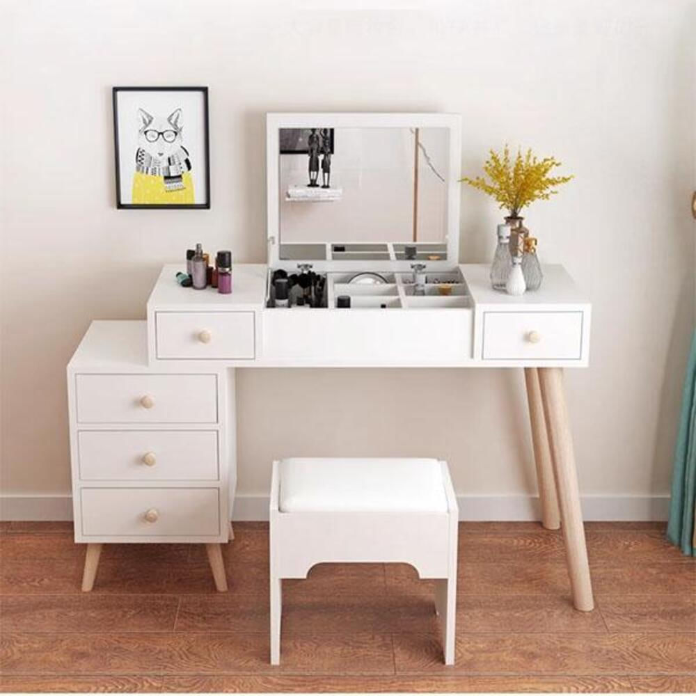 Tocador más Silla Vintage Colombia Blanco R&R MUEBLES