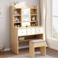 Tocador más Silla Moderno Ariana Duna/Blanco R&R MUEBLES