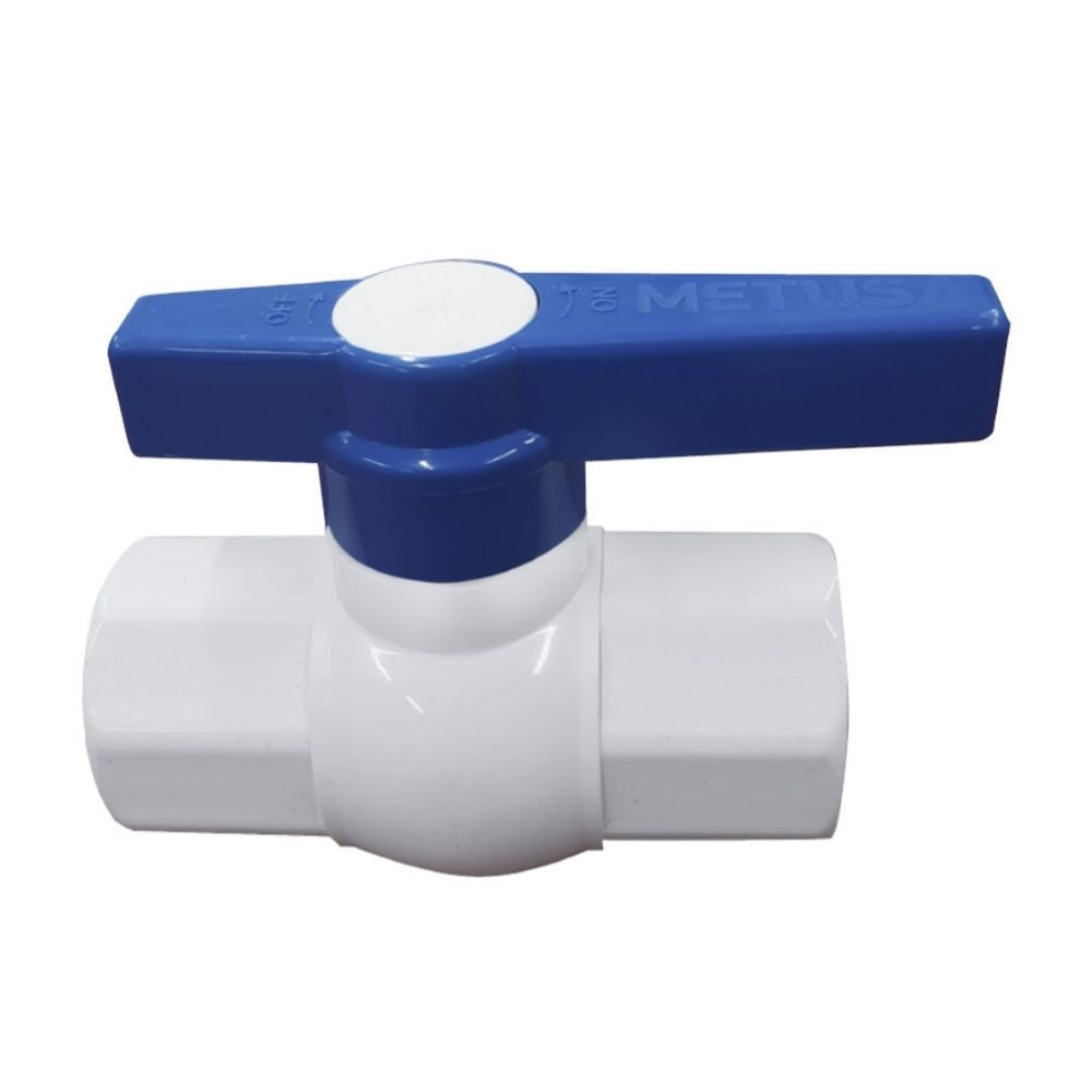 Válvula de PVC 1/2' Metusa Modelo MASC123 Blanco para Agua Fría