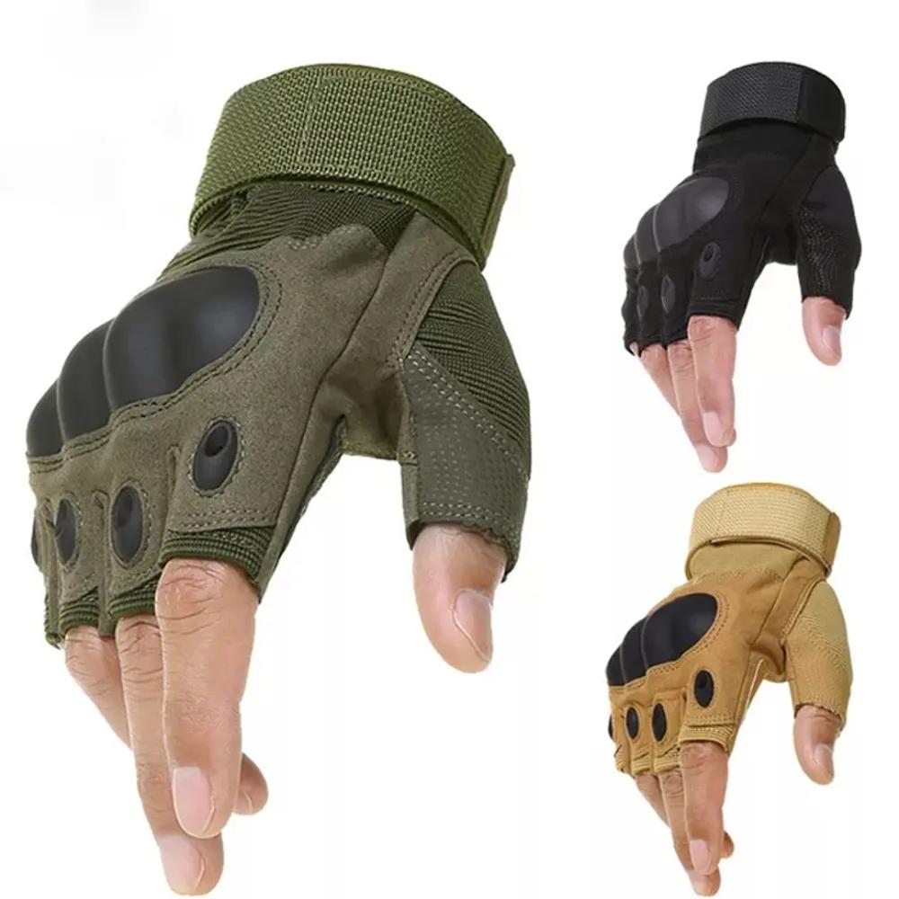 Guantes Tácticos Militares Protección Medio Dedo Talla M