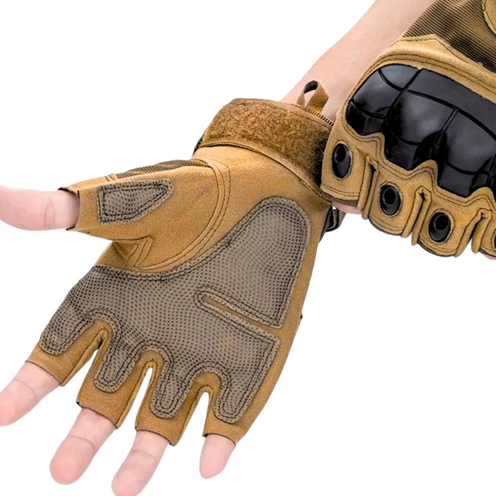 Guantes Tácticos Militares Protección Medio Dedo