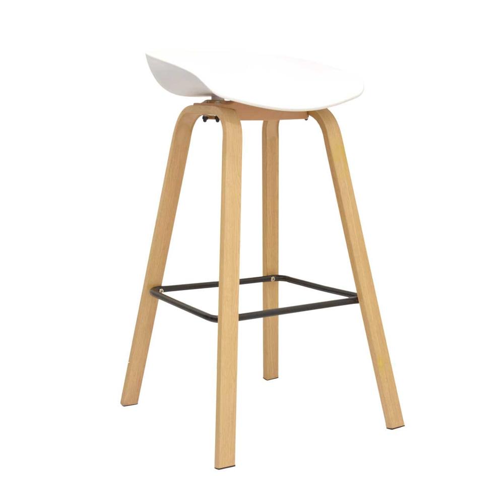 Banco Fijo Para Bar Misuri Polipropileno/Metal Blanco Ofideas