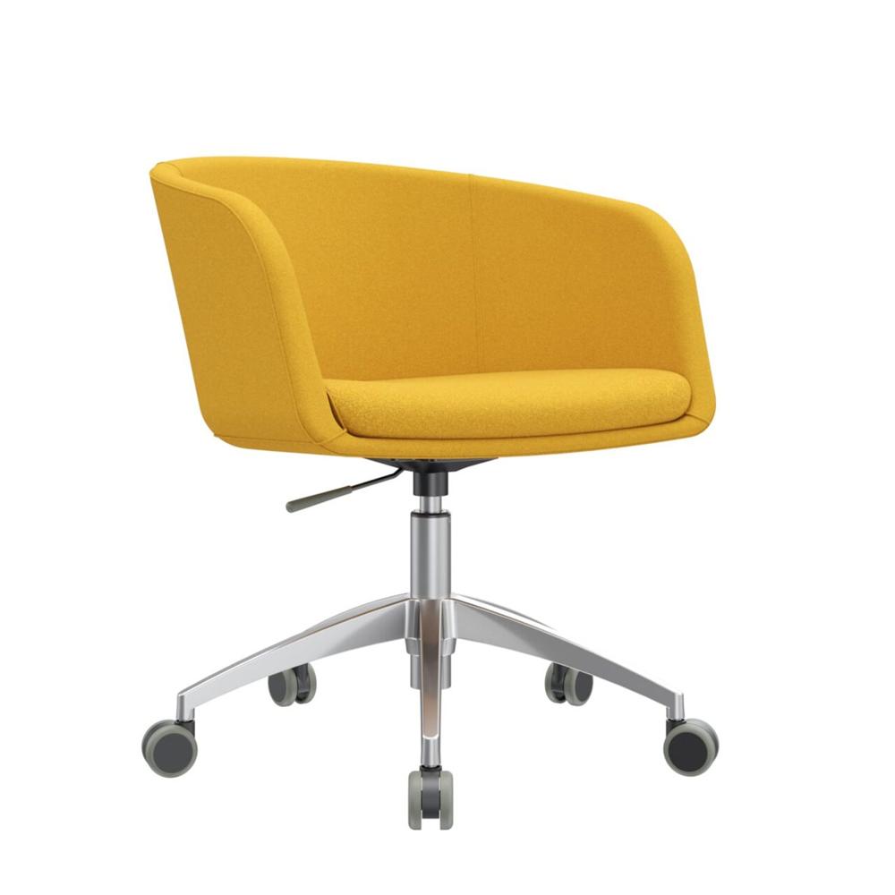 Poltrona Giratoria Boom Be Acolchada Mostaza Ofideas