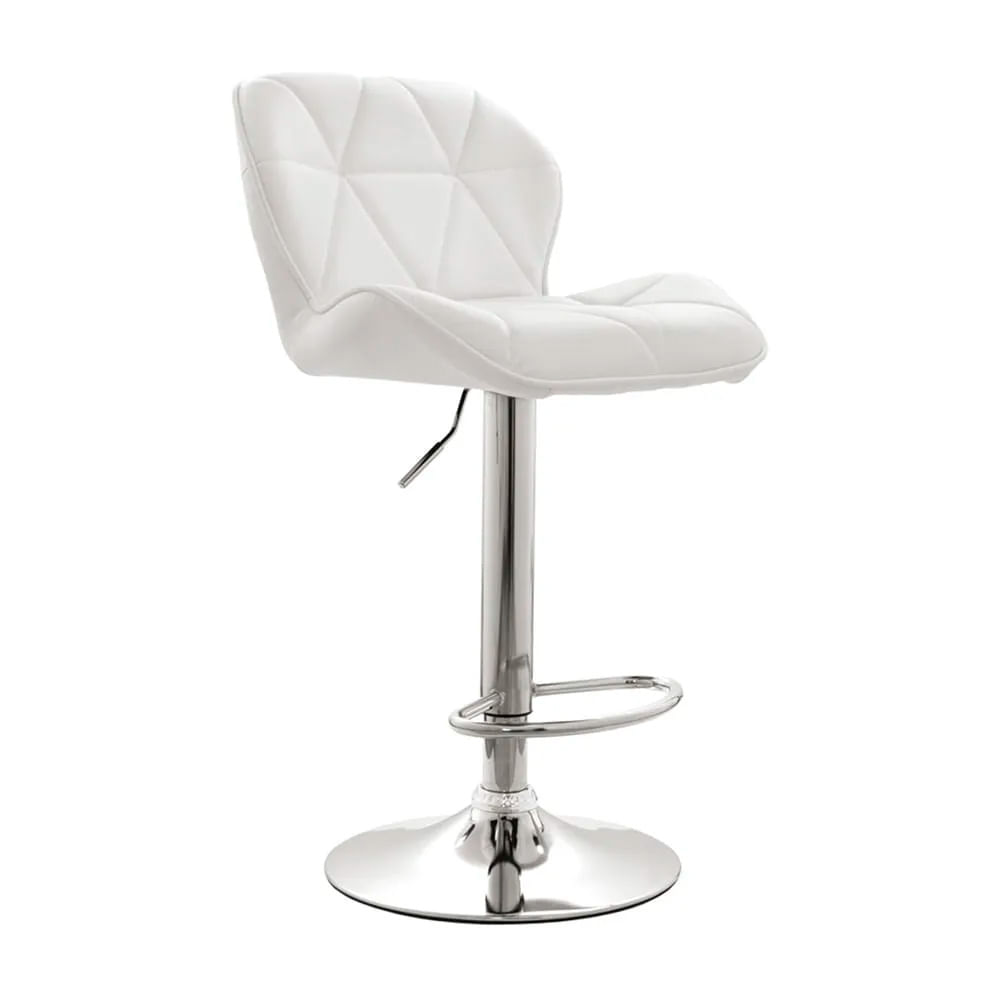 Silla De Bar Mariposa Cromado Regulable En Altura Blanco Ofideas