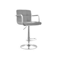 Silla Para Bar Regulable En Altura Nill Brazos Gris Ofideas