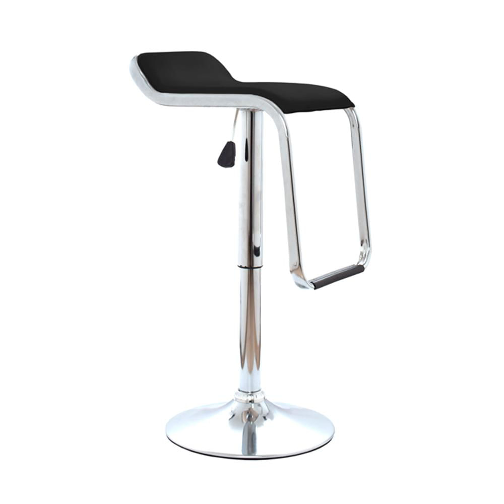 Silla De Bar Glen Cromado Regulable En Altura Negro Ofideas