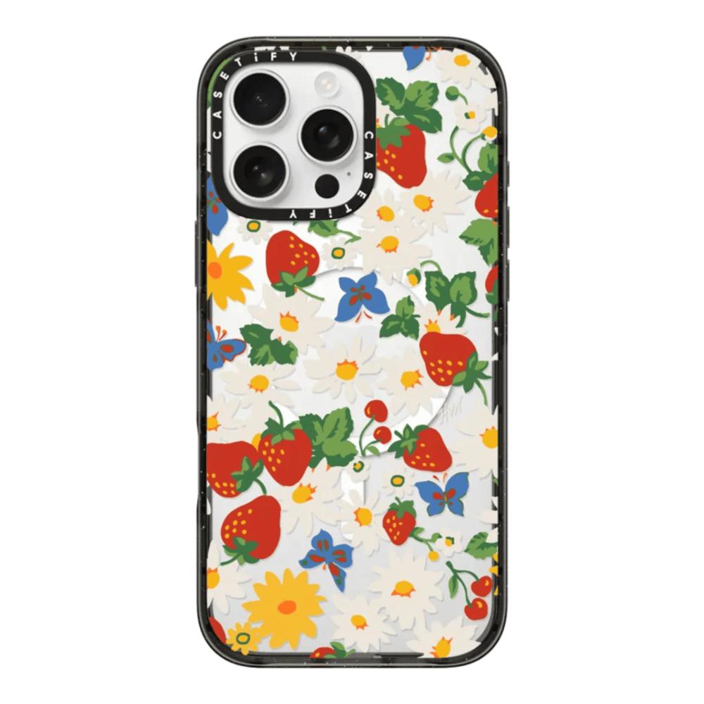 Case Casetify Strawberry Daisy con Magsafe para Iphone 14 Pro Max