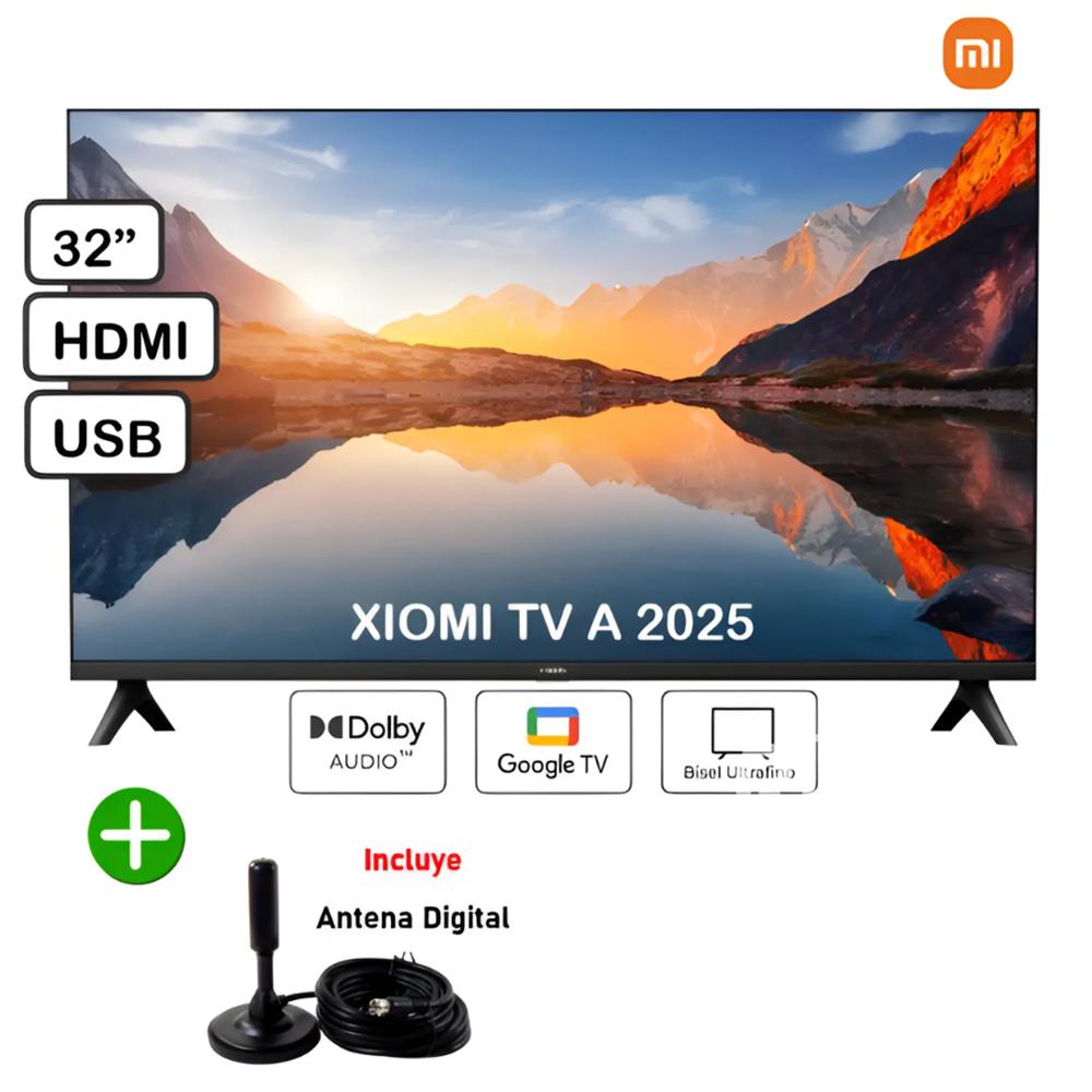 Televisor Xiaomi Smart Tv HD 32 Google TV -2025 + Antena Digital