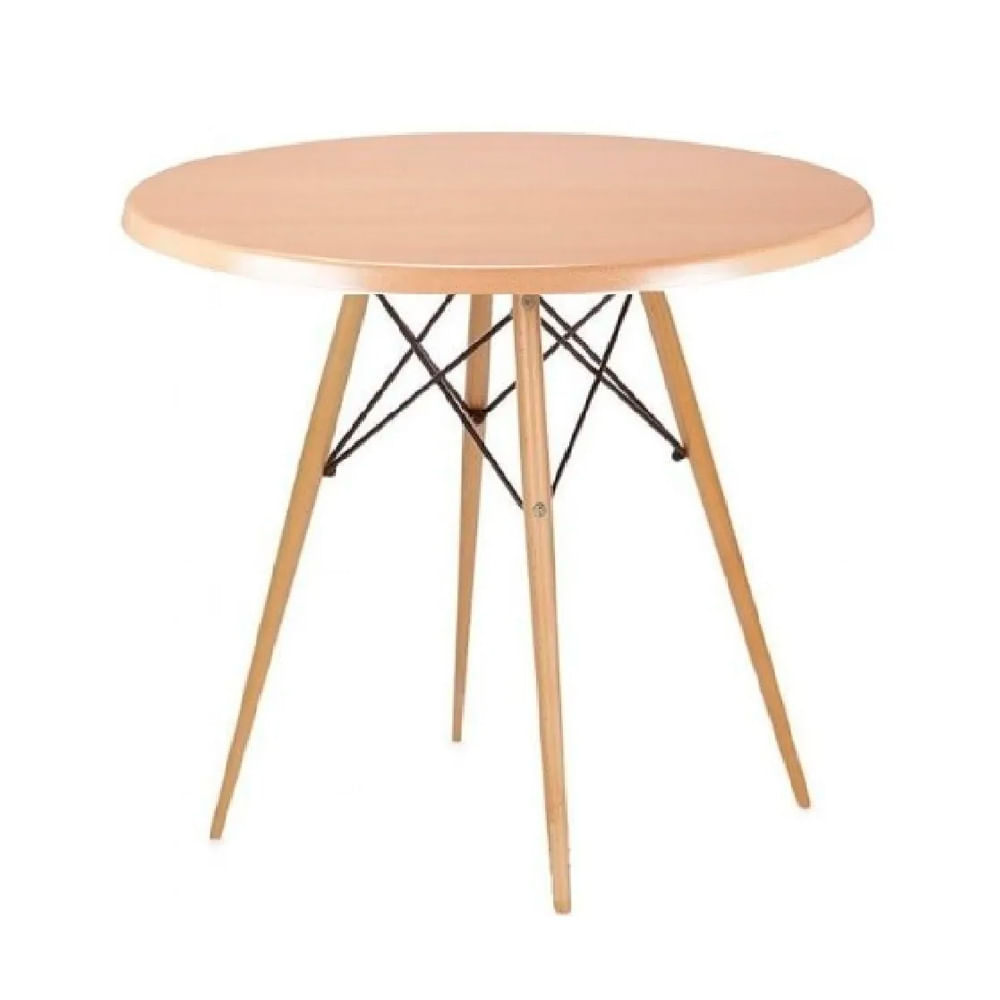 Mesa De Comedor Circular Eames Round 80 Cm Mdf Haya Ofideas