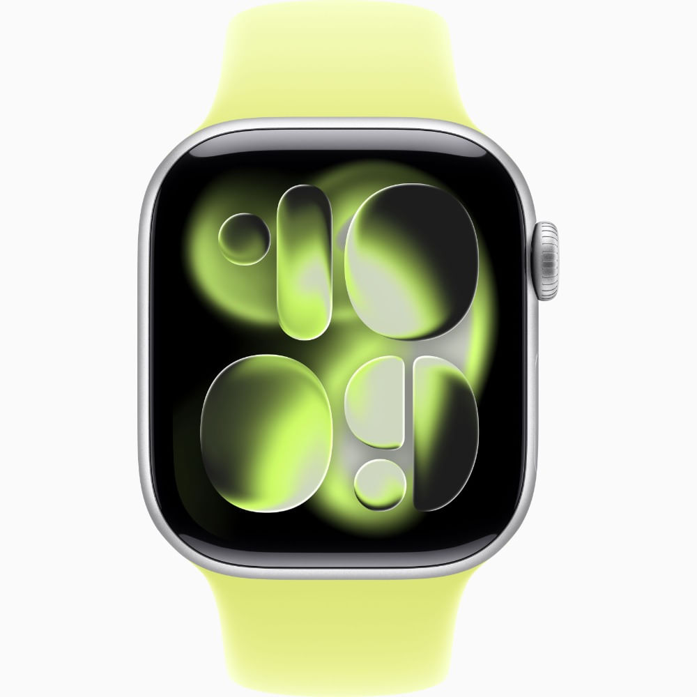 Apple Watch Series 11 Silver Aluminio GPS 42mm + Sport Band Neon Yellow