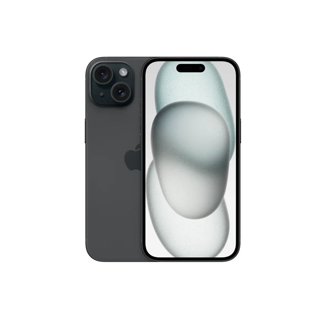 Smartphone Apple iPhone 15 128GB 5G OLED 6.1” - A16 Bionic, 48MP+12MP, Dual SIM, Negro