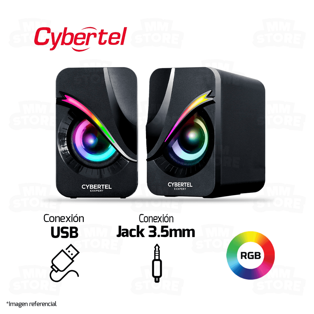 PARLANTE CYBERTEL S301U EXXPERT+ 2.0 USB RGB