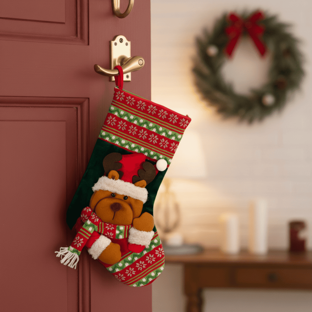 Bota de Navidad Reno 48cm Cuentos de Navidad Orange