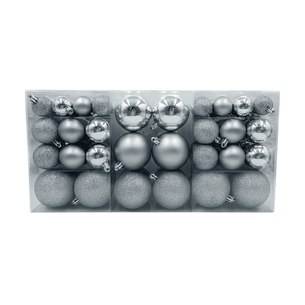 Set de 88 Bolas de Árbol 3/4/6cm Silver Orange
