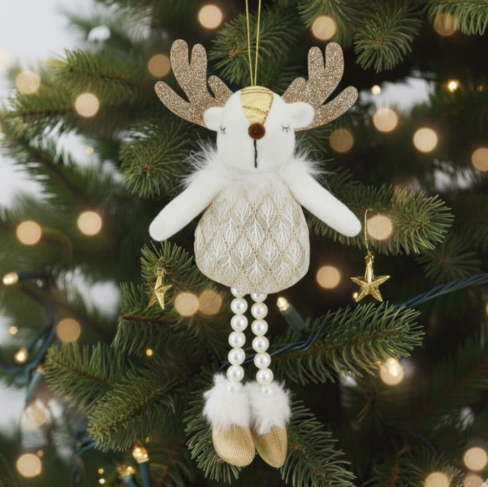 Colgante Reno Patilargo 20cm Cuentos de Oro Orange