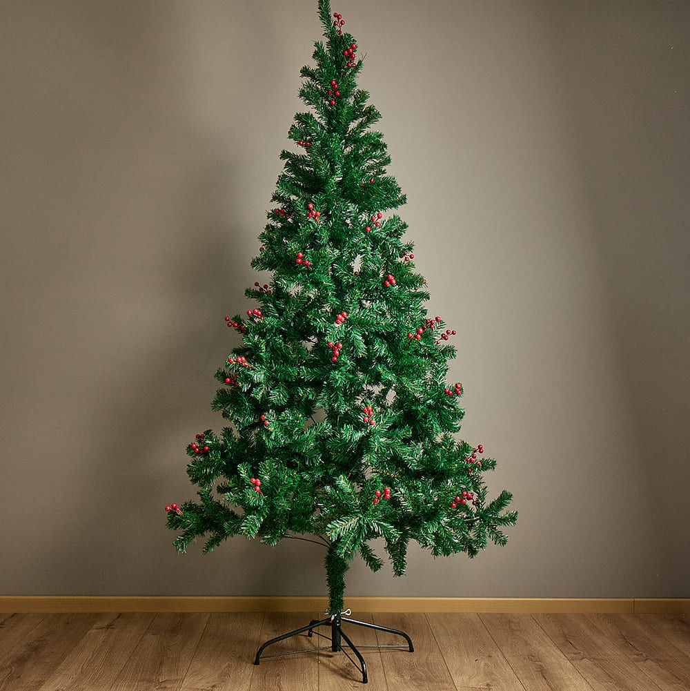 Árbol de Navidad con Berries 210cm con 864 Ramas Orange