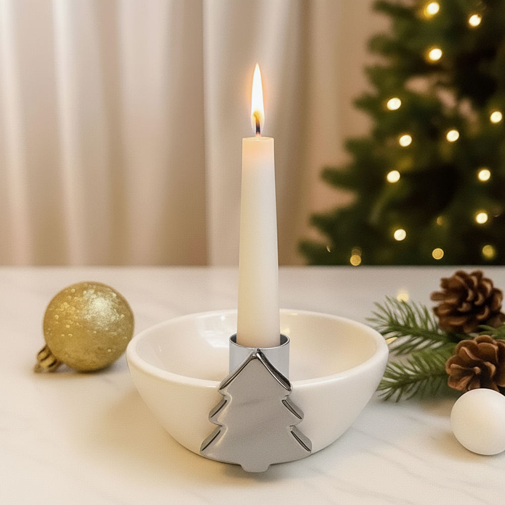 Portavela con Árbol D9.7cm Cuentos del Bosque Orange