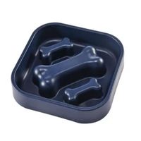 Plato Anti ansiedad cuadrado Azul Para Perro