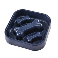 Plato de Alimentación Lenta Para Perro Azul