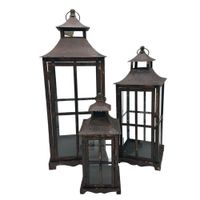 Farol De Metal Set Con 3 Unidades Hl1071 FLORIPASTORE