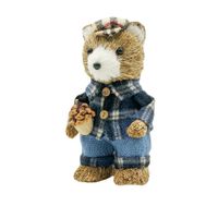Oso con Ropa Azul Navideño de 23cm AB270 FLORIPASTORE