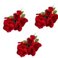 Pack De 3 Bouquets de Rosas Rojas Terciopelo BG305377 FLORIPASTORE