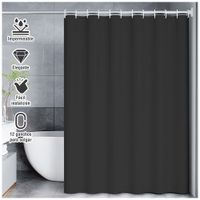 Cortina de Baño Moderna Impermeable Accesorio para Ducha Negro U11