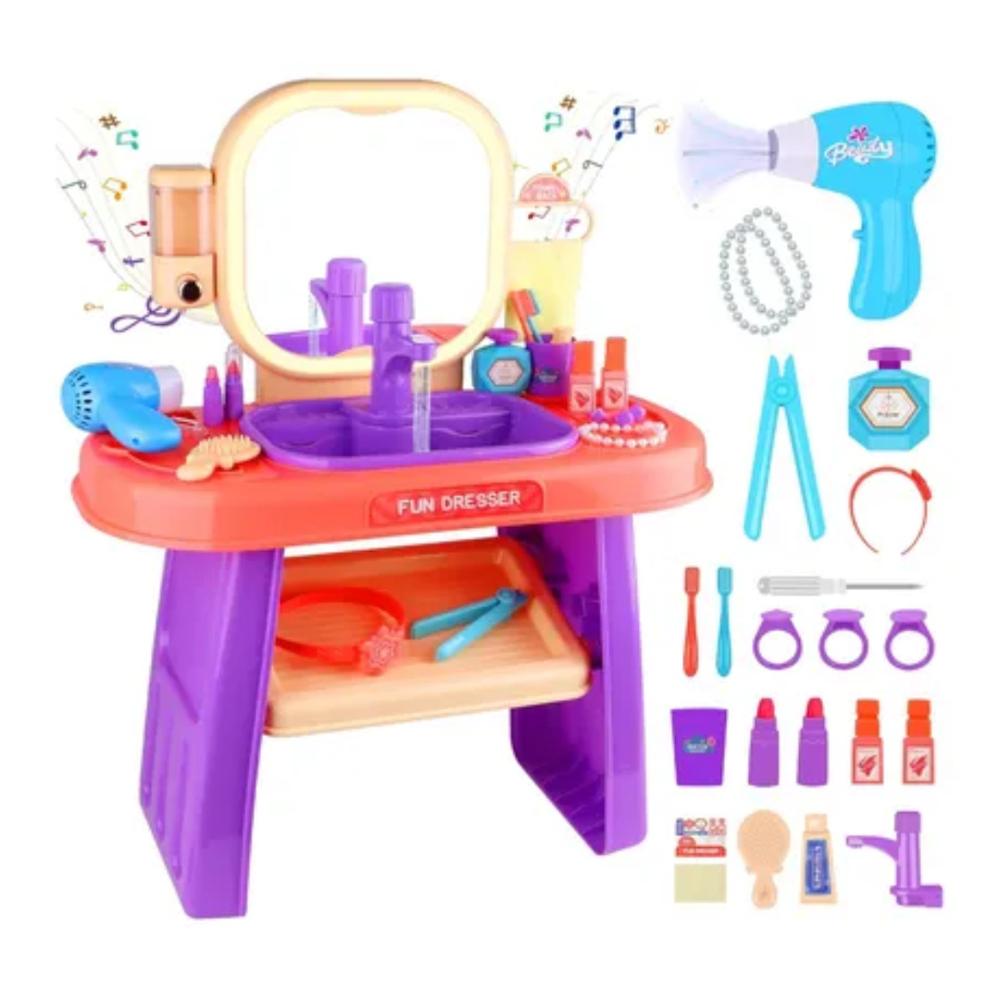 Tocador con Espejo Led para Niñas