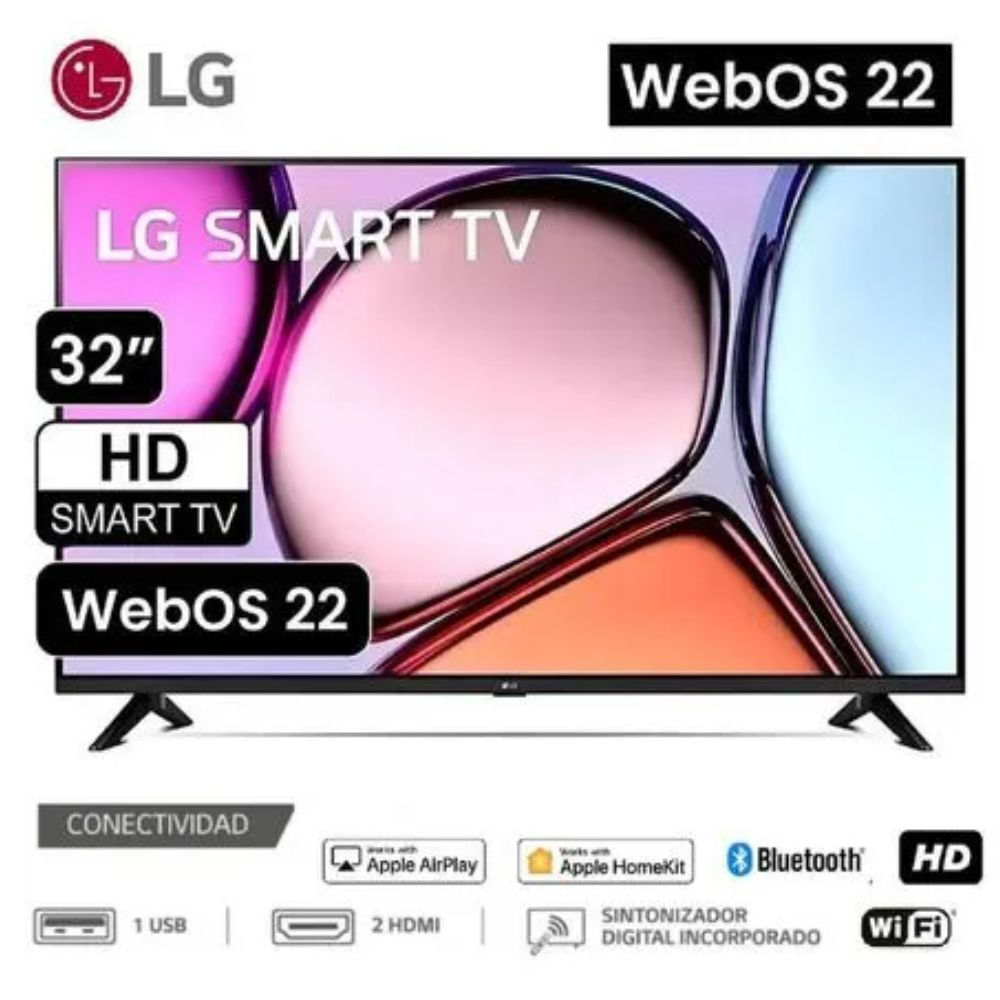 TELEVISOR  LG 32"" HD SMART TV WEBOS22 32LQ600BPSA - NEGRO