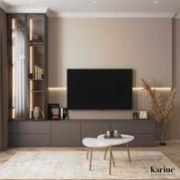 Mwsa de TV Bear con Luces Led  Color Plomo/Capri TU MESITA