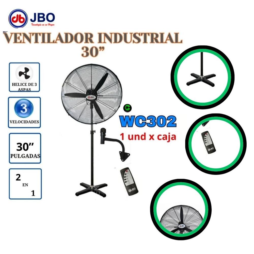 Ventilador Industrial 2 en 1 JBO WC302 30 pulgadas Con Control Remoto