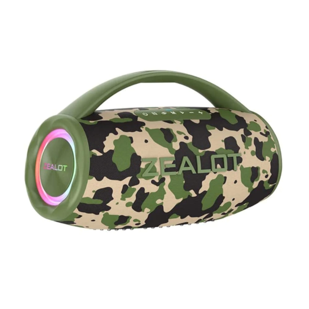 Parlante Inalámbrico Zealot S97 Con Mango Portátil IP67 80W Camuflaje