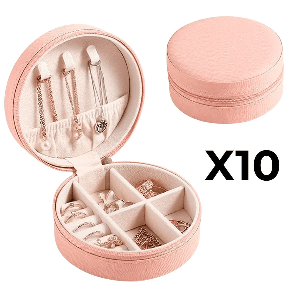 Pack x 10 Maletín organizador joyero viaje Rosado MDA290042