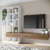 Mesa de TV Flotante Taichi Color Gales/Blanco TU MESITA