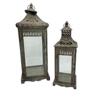 Farol De Metal Set Con 2 Unidades Hl1106 FLORIPASTORE