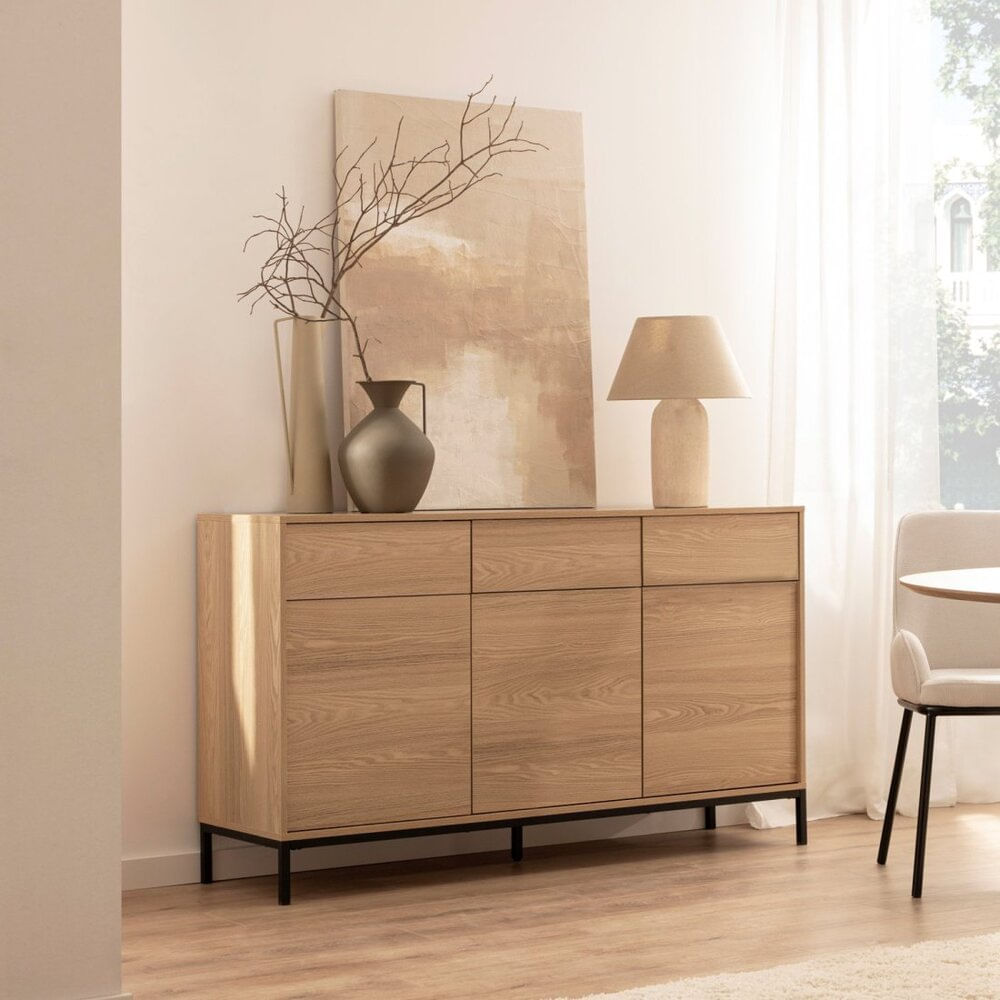 Aparador Moderno Otto Color Natural R&R MUEBLES