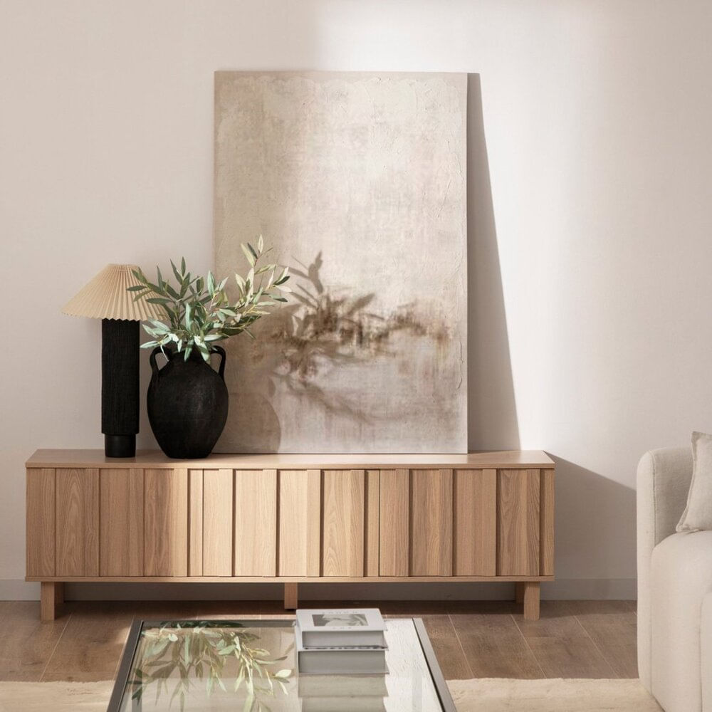 Mesa para TV Nordico Moderno Aries 3 Puertas R&R MUEBLES