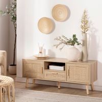 Mesa para TV con Ratán Montana 120 cm Rovere R&R MUEBLES
