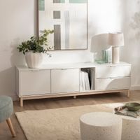 Mesa para TV Moderno Luu 180 cm Blanco R&R MUEBLES