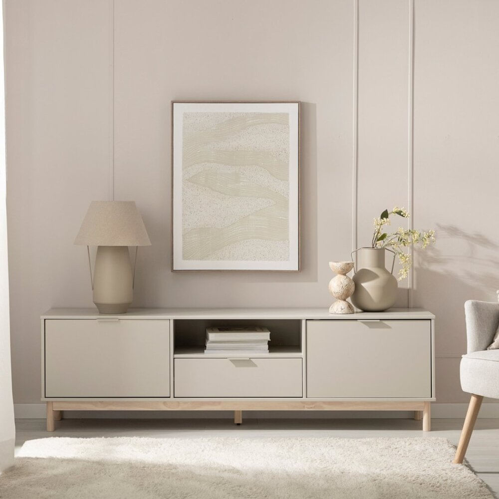 Mesa para TV Moderno Luu 2 Puertas 1 Cajón Capri R&R MUEBLES