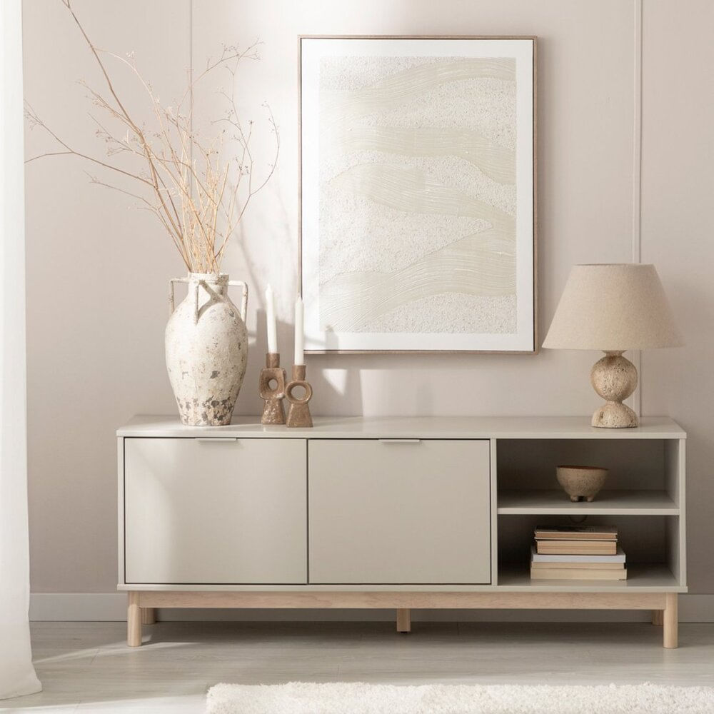 Mesa para TV Moderno Luu 2 Puertas 140 cm Capri R&R MUEBLES