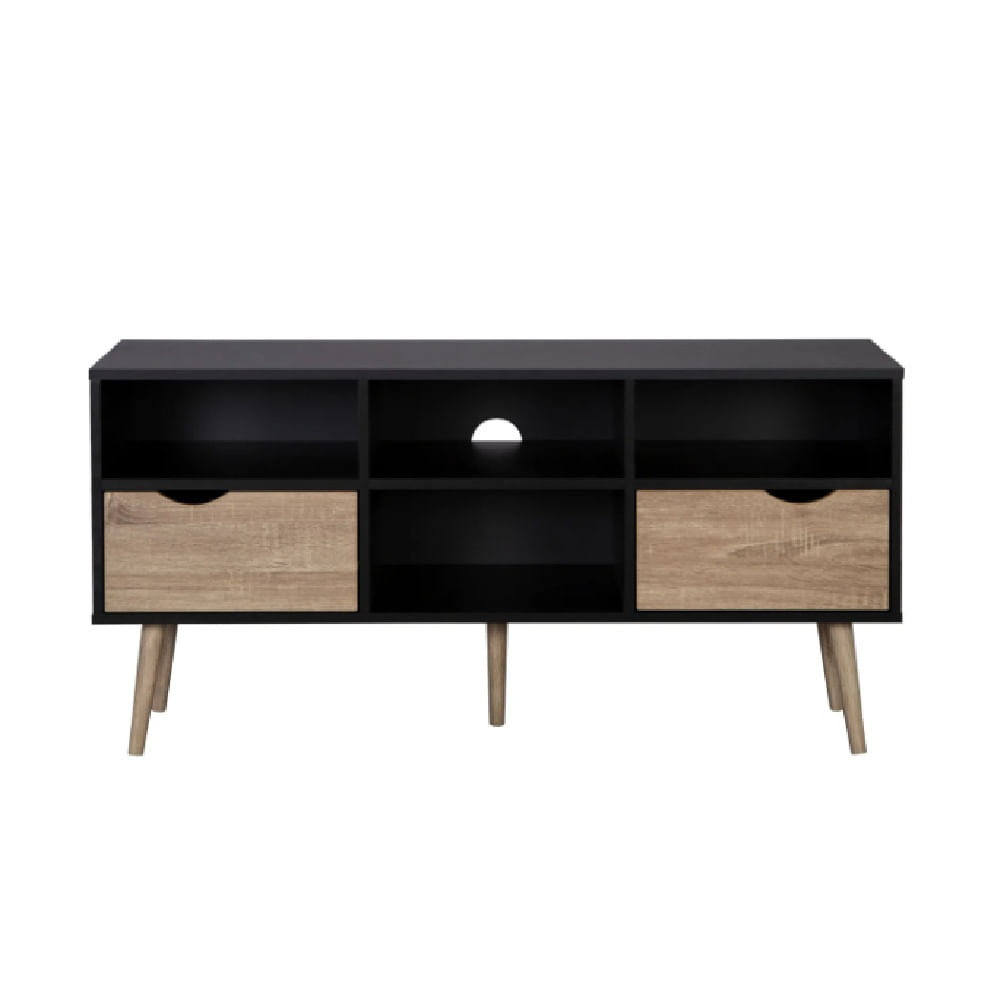 Mesa para TV Moderno Brenda Negro/Duna R&R MUEBLES